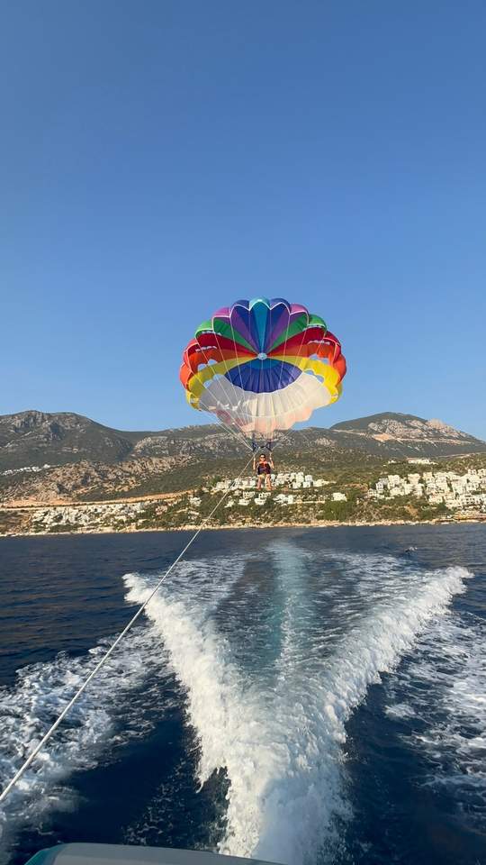 Paragliding over Kalkan bay